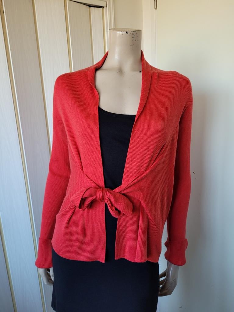 Max Mara Wol Zijde Blend Vest Maat M/38, Maat 38/40 (M), Max Mara, Oranje, Ophalen of Verzenden