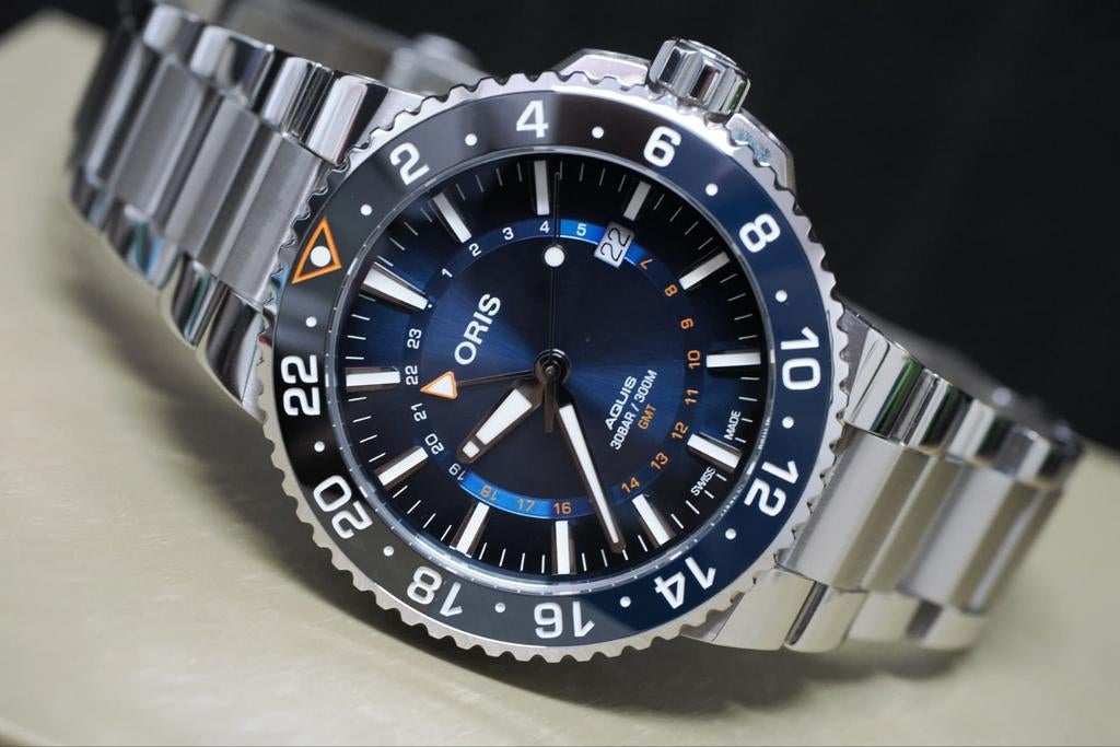 Oris Aquis Carysfort Reef GMT Limited Edition Horloge, Overige merken, Staal, Staal, Polshorloge