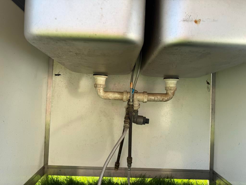 RVS Spoelbak voor tuin, feesten of catering, Tuin en Terras, Ophalen, Gebruikt