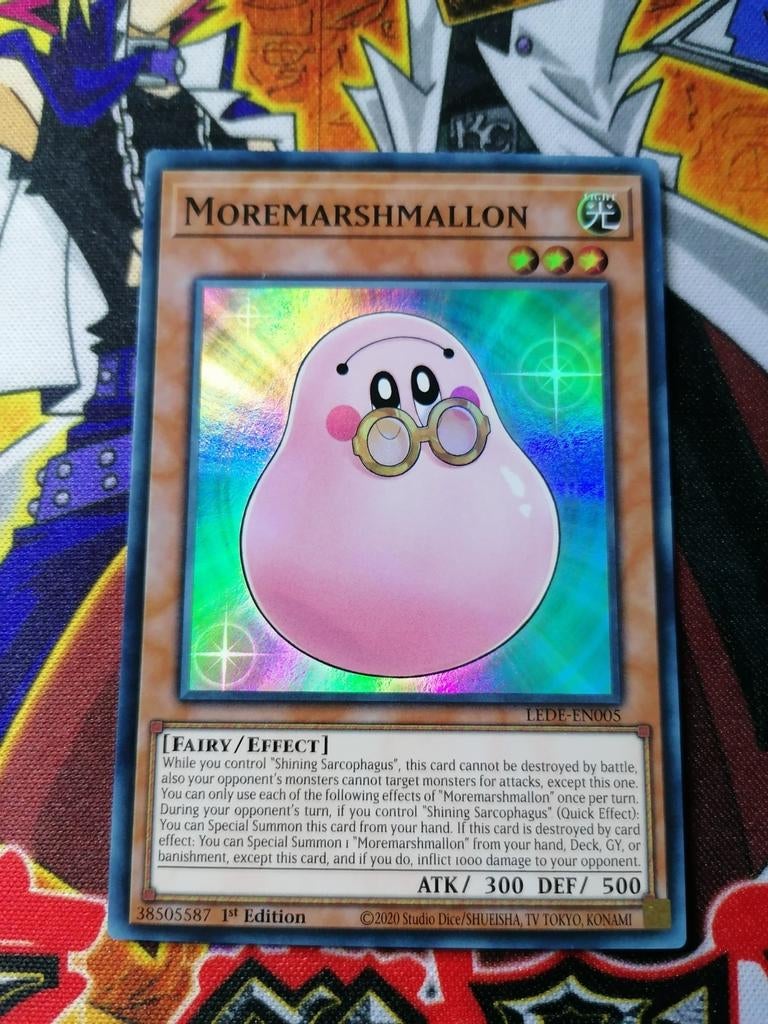 Moremarshmallon - Super Rare LEDE - Yu-Gi-Oh, Ophalen of Verzenden, Zo goed als nieuw, Foil