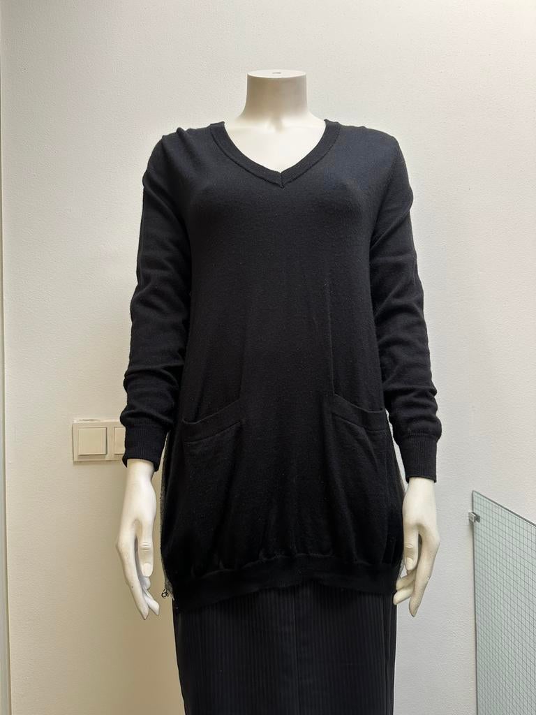 Twin-Set Simona Barbieri tuniek jurk zwart, grijs + kant XS, Twin-Set Simona Barbieri, Zwart, Ophalen of Verzenden, Zo goed als nieuw