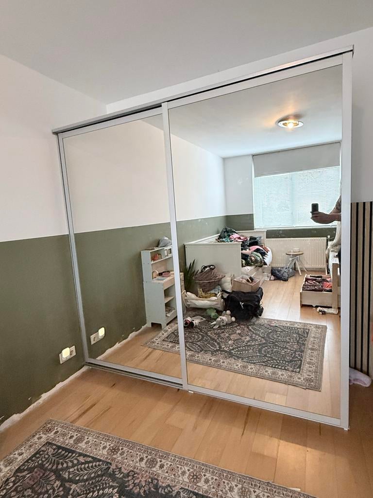 Ikea Pax kast met spiegeldeuren, Ophalen, Overige materialen, Gebruikt, 200 cm of meer