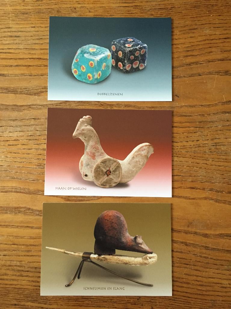 Ansichtkaarten kaarten set - Rijksmuseum Oudheden speelgoed, Ophalen of Verzenden, 1980 tot heden, Ongelopen, Sport en Spel