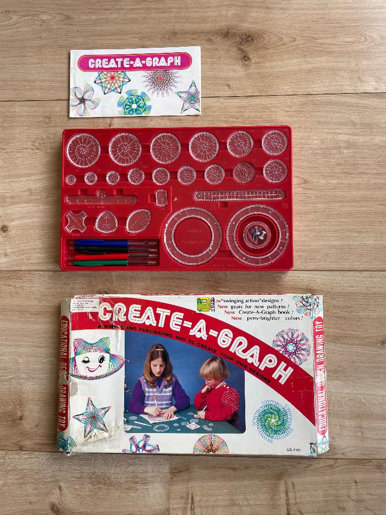 Spirograph create-a-graph, Kinderen en Baby's, Speelgoed | Educatief en Creatief, Gebruikt, Ontdekken, Ophalen of Verzenden