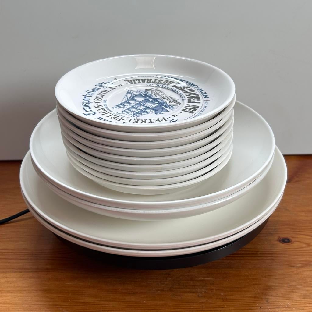 Melamine Borden met Scheepsmotief, Ophalen of Verzenden