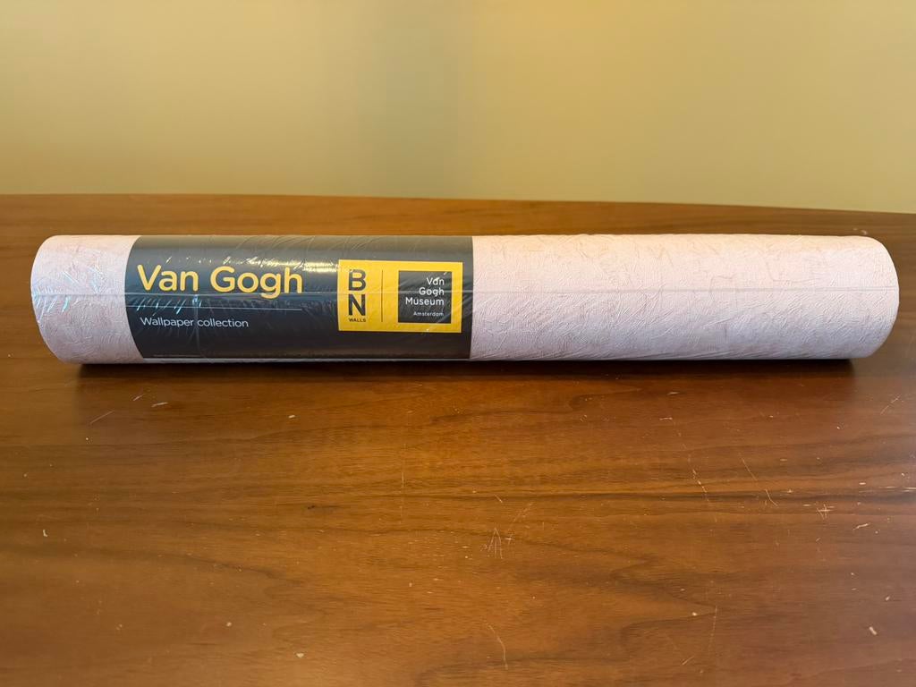 Behang zacht roze Van Gogh Collectie., Huis en Inrichting, Stoffering | Behang, Ophalen of Verzenden, 10 tot 25 m², Roze