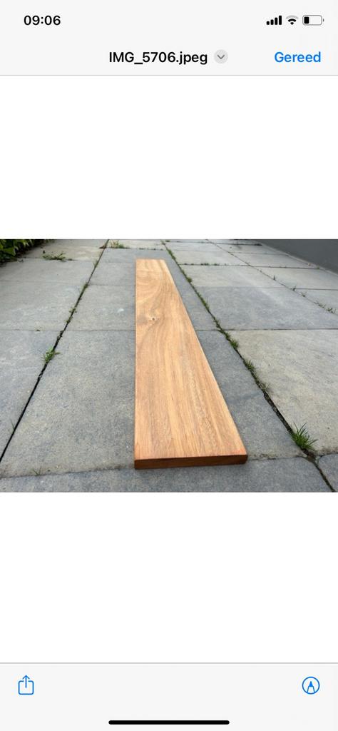 Hardhout L230cm Tuin Schutting planken Tali lijktopBankirai., Planken, Nieuw, Ophalen of Verzenden, Hardhout