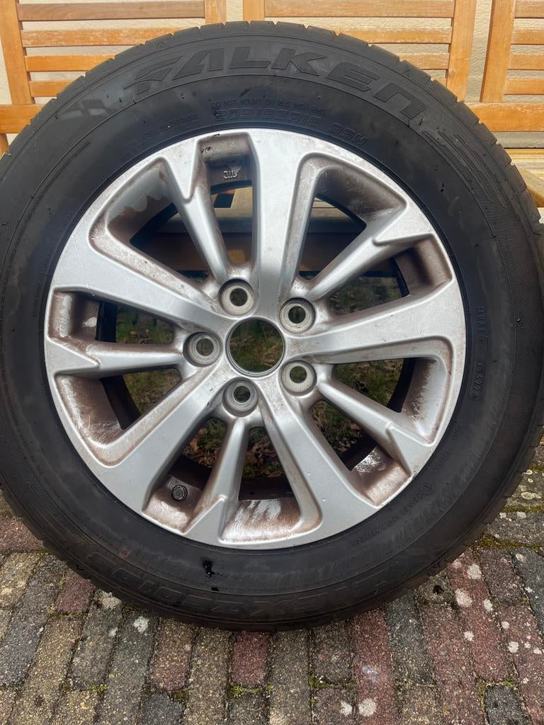Zomerbanden met velgen - Falken 205/65R16 95H, Auto-onderdelen, Banden en Velgen, Ophalen, 16 inch, 205 mm, Zomerbanden