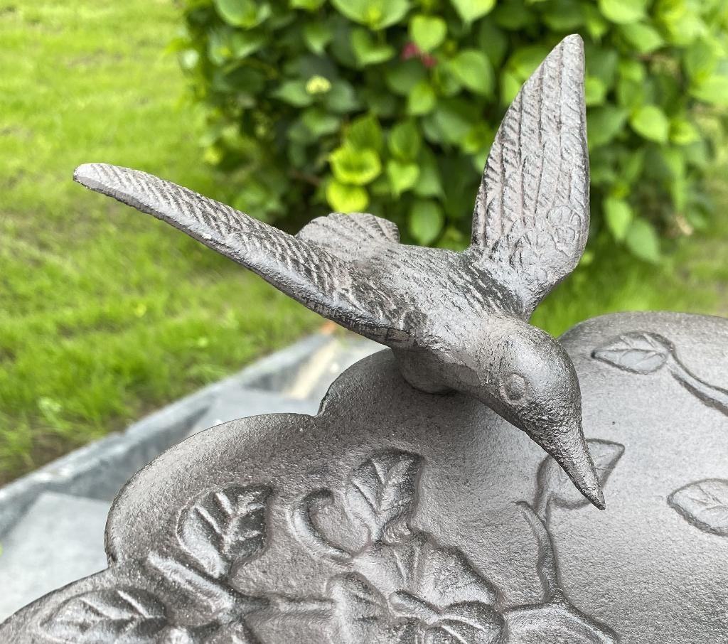 Vogelschaal, vogelbad op hoge voet, sierlijk, gietijzer, Robanjer, Nieuw, Ophalen of Verzenden, Harmelen