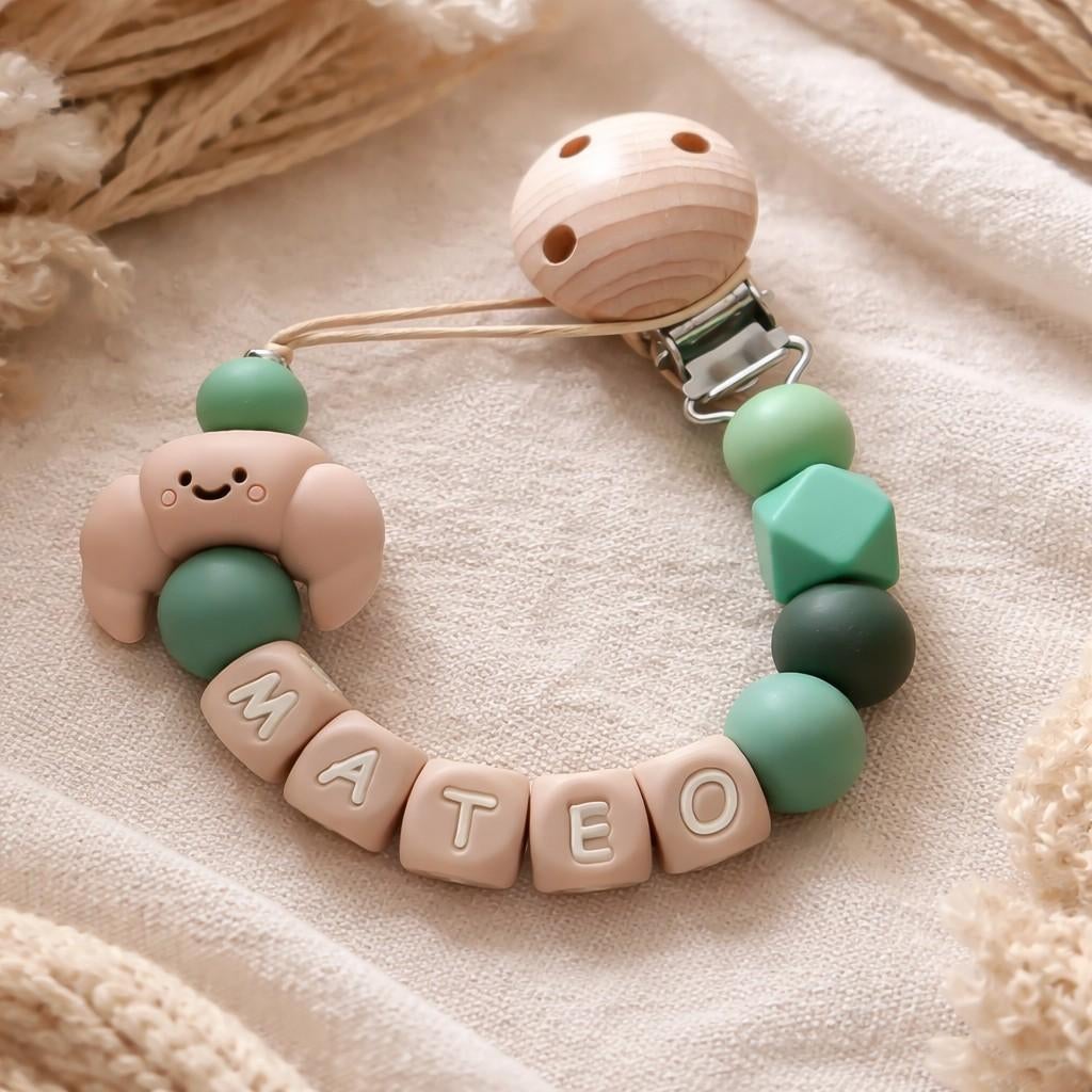 Speenkoord Mateo (naam en kleur is aanpasbaar) 🥐, Verzenden, Nieuw