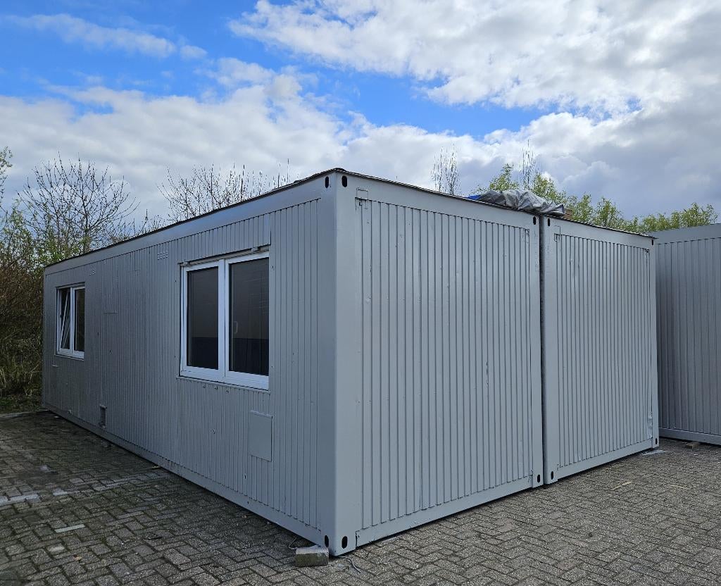 Kantoorunit, Bouw-schaftkeet, Woonunit, Directiekeet. 9 x 6., Doe-het-zelf en Verbouw, Bouwketen en Schaftketen, Ophalen, Gebruikt