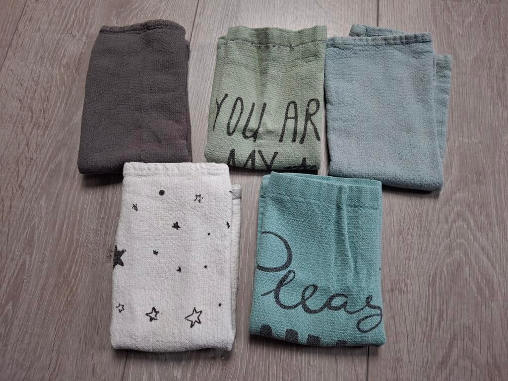 Spuugdoekjes 5 stuks, Ophalen of Verzenden, Gebruikt, Overige typen