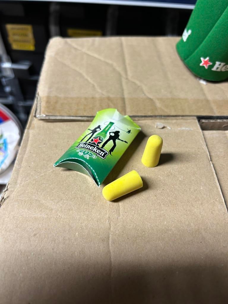 Festival oordoppen van Heineken nieuw ongebruikt, Doe-het-zelf en Verbouw, Gehoorbeschermers, Ophalen, Zo goed als nieuw
