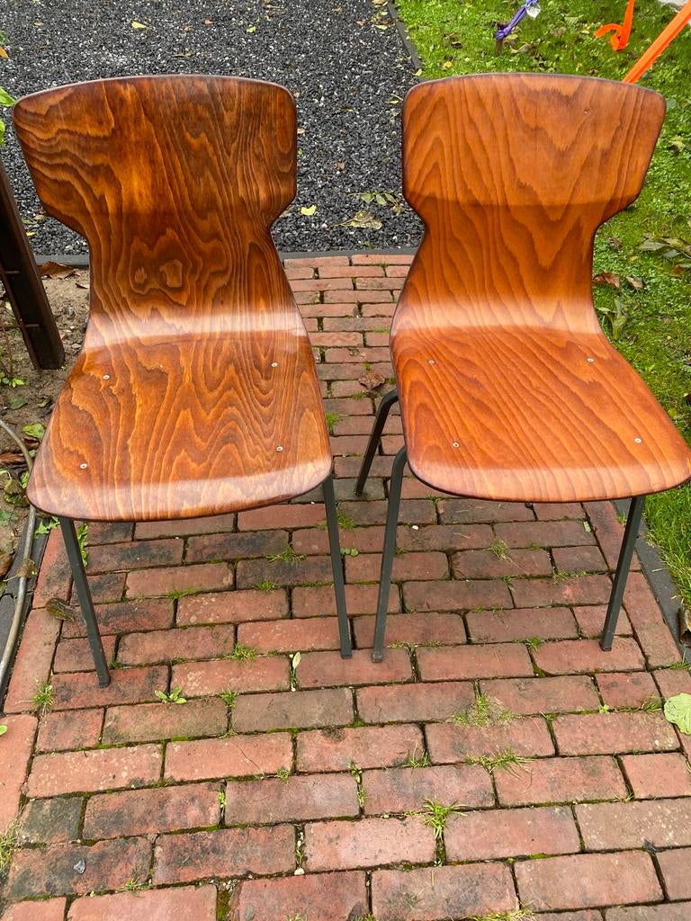 OBO Industriële stoelen van Eromes Wijchen 5x, Huis en Inrichting, Stoelen, Bruin, Ophalen of Verzenden, Vijf, Zes of meer stoelen