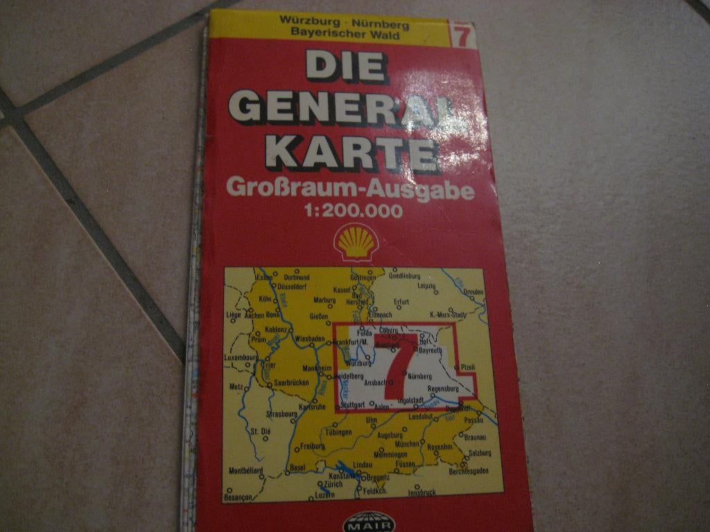 Generalkarte van Duitsland: Nord-Bayern, Boeken, Gelezen, Verzenden, Landkaart, Duitsland