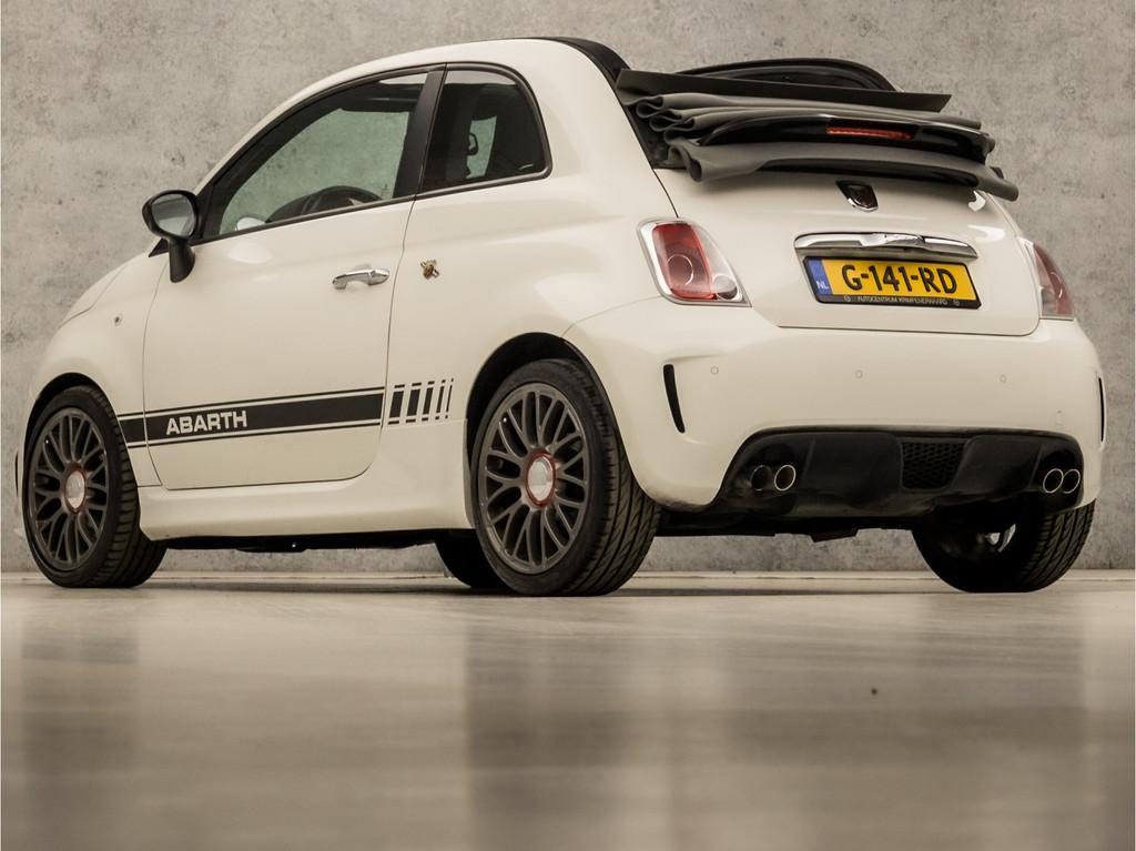 Fiat 500C 1.4-16V Abarth 141Pk Automaat (KUIPSTOELEN, ZWART, Auto's, Zwart, 4 cilinders, Wit, Bedrijf