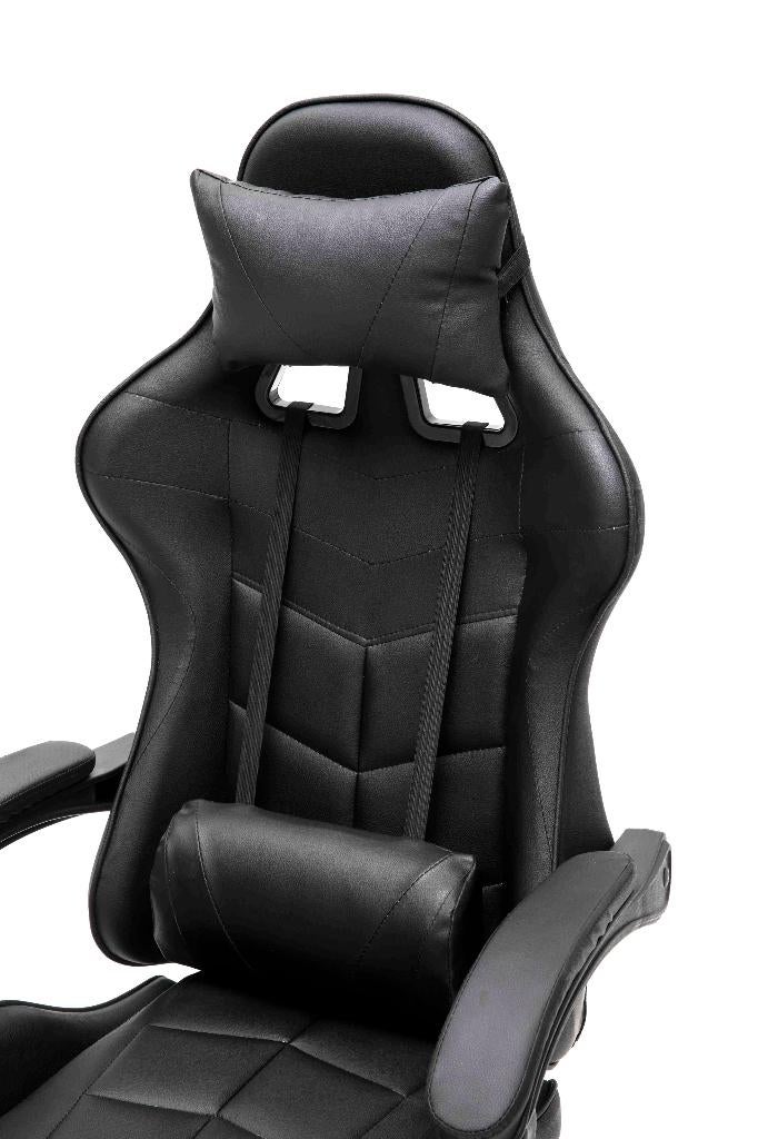 Gamestoel Cyclone met voetsteun - bureaustoel - racing gamig, Huis en Inrichting, Bureaustoelen, Ophalen, Gaming bureaustoel, Zwart