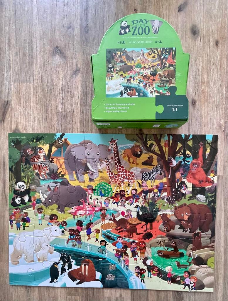 Day at the Zoo puzzel 48 stukjes, Ophalen of Verzenden, 10 tot 50 stukjes, Gebruikt, 4 tot 6 jaar