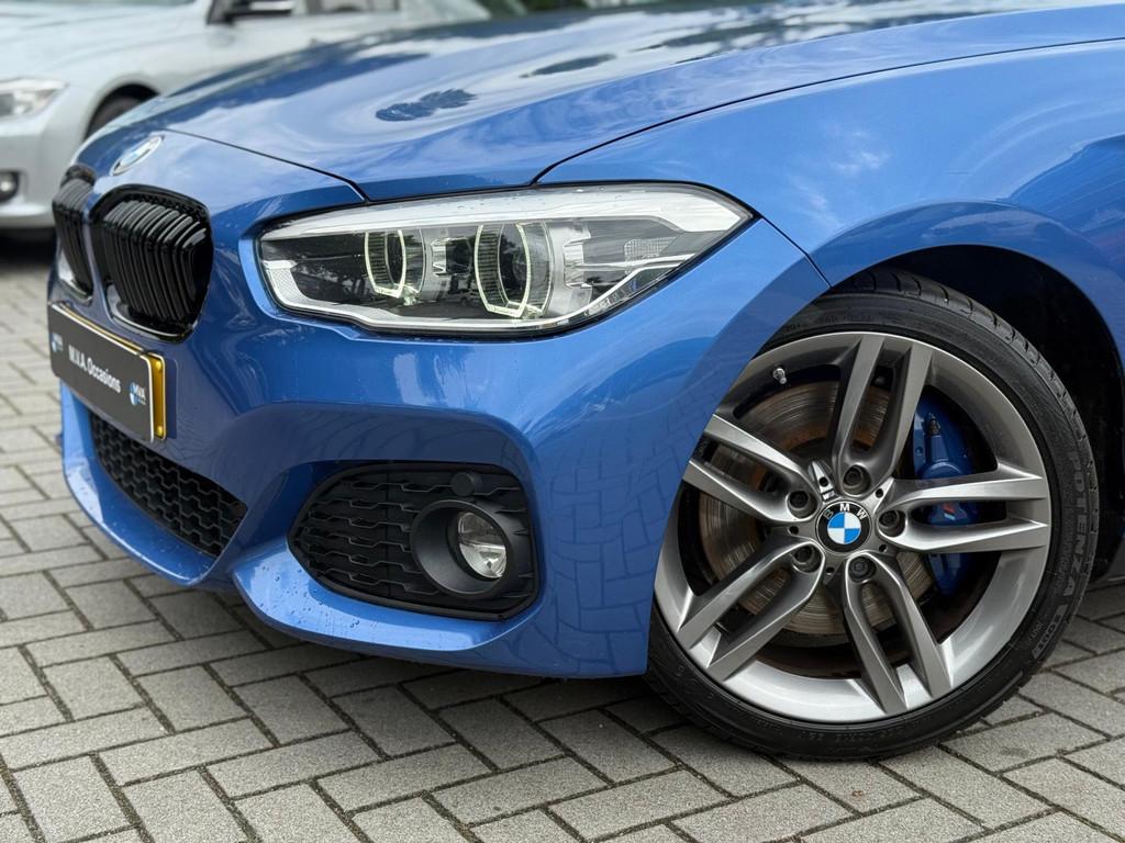 BMW 1-serie 118i Centennial Executive M sport|Trekhaak|Navig, Gebruikt, Blauw, Alcantara, Origineel Nederlands