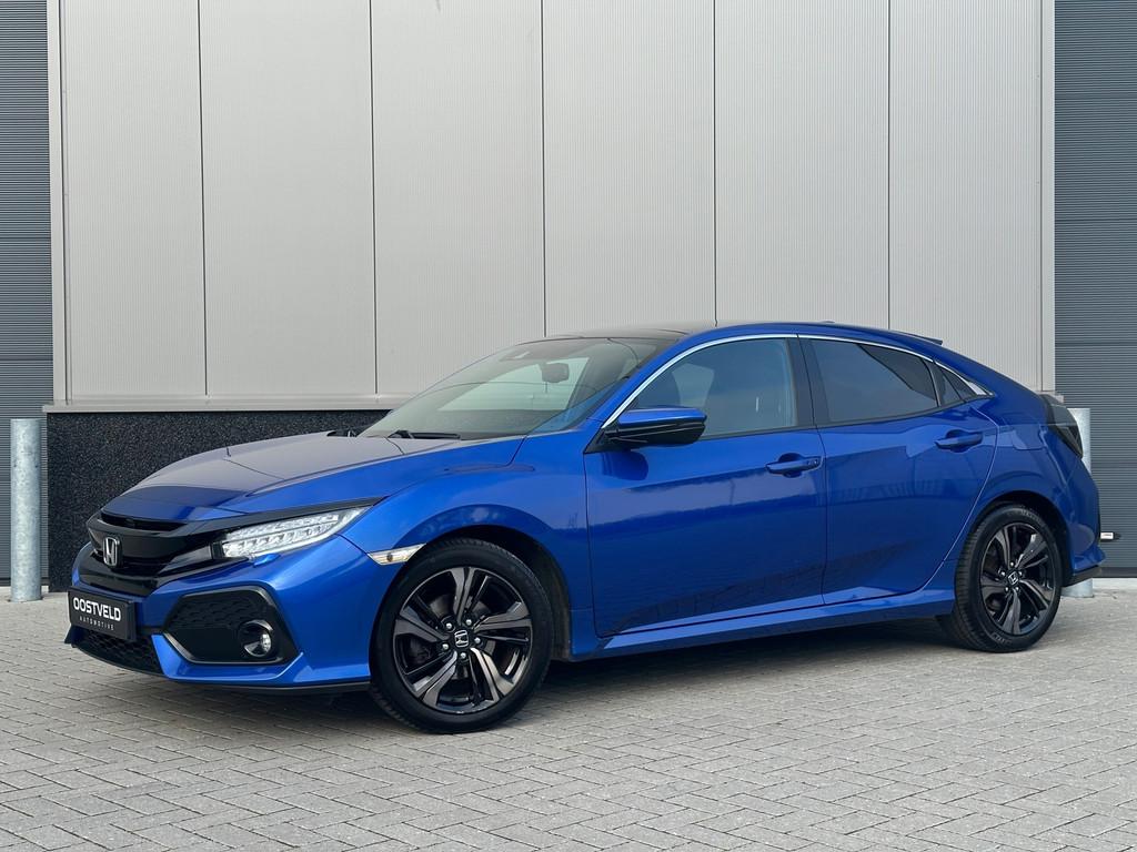 Honda Civic 1.0 i-VTEC Executive Pano Camera Adaptive Cruise, Stof, Gebruikt, Zwart, 129 pk