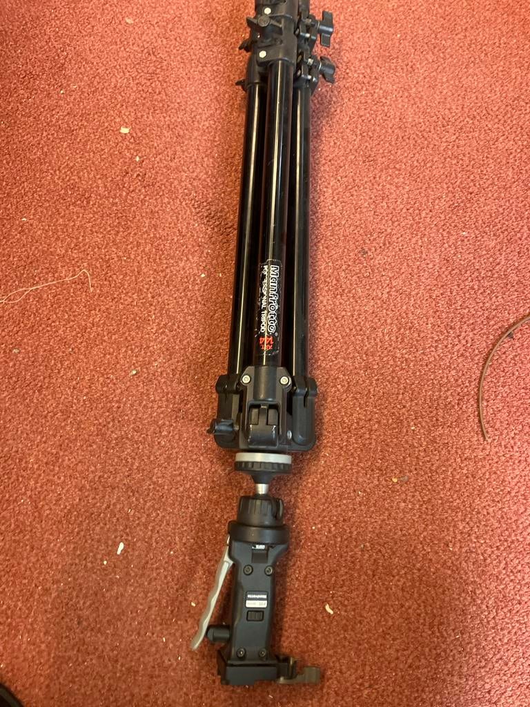 Manfrotto 144 Professioneel Statief - Gebruikt, Audio, Tv en Foto, Gebruikt, 150 tot 175 cm, Met balhoofd, Ophalen of Verzenden
