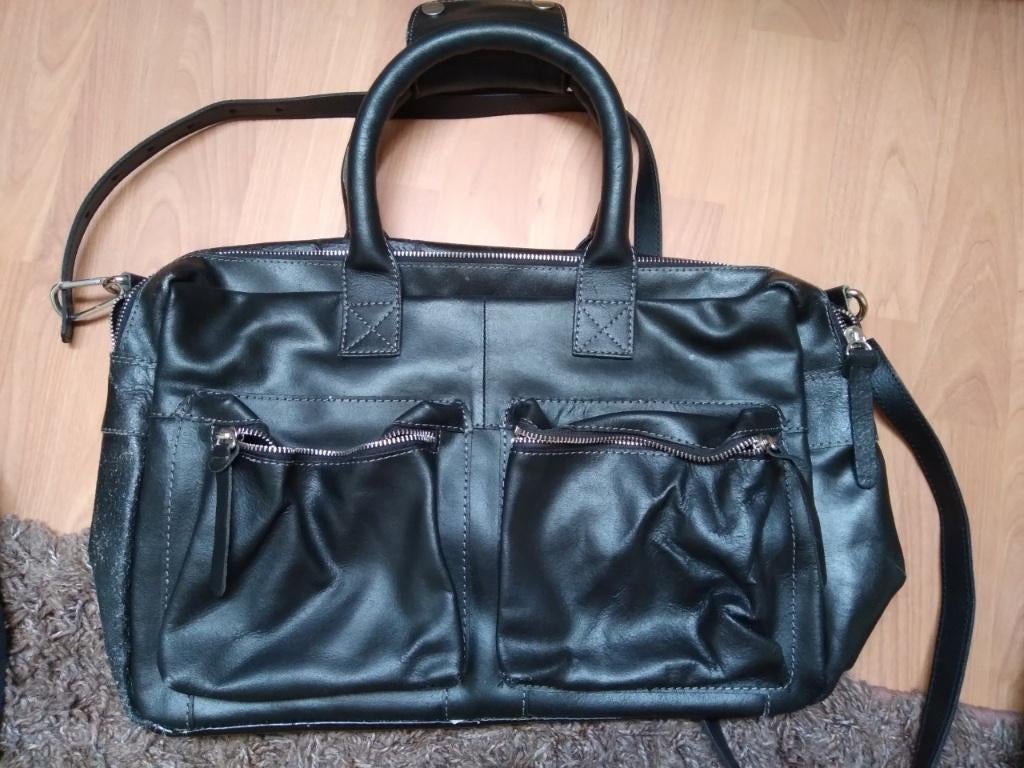 Cowboysbag model, unisex, 15,= voor heren of dames, Ophalen, 30 cm of meer, Zwart, Minder dan 35 cm