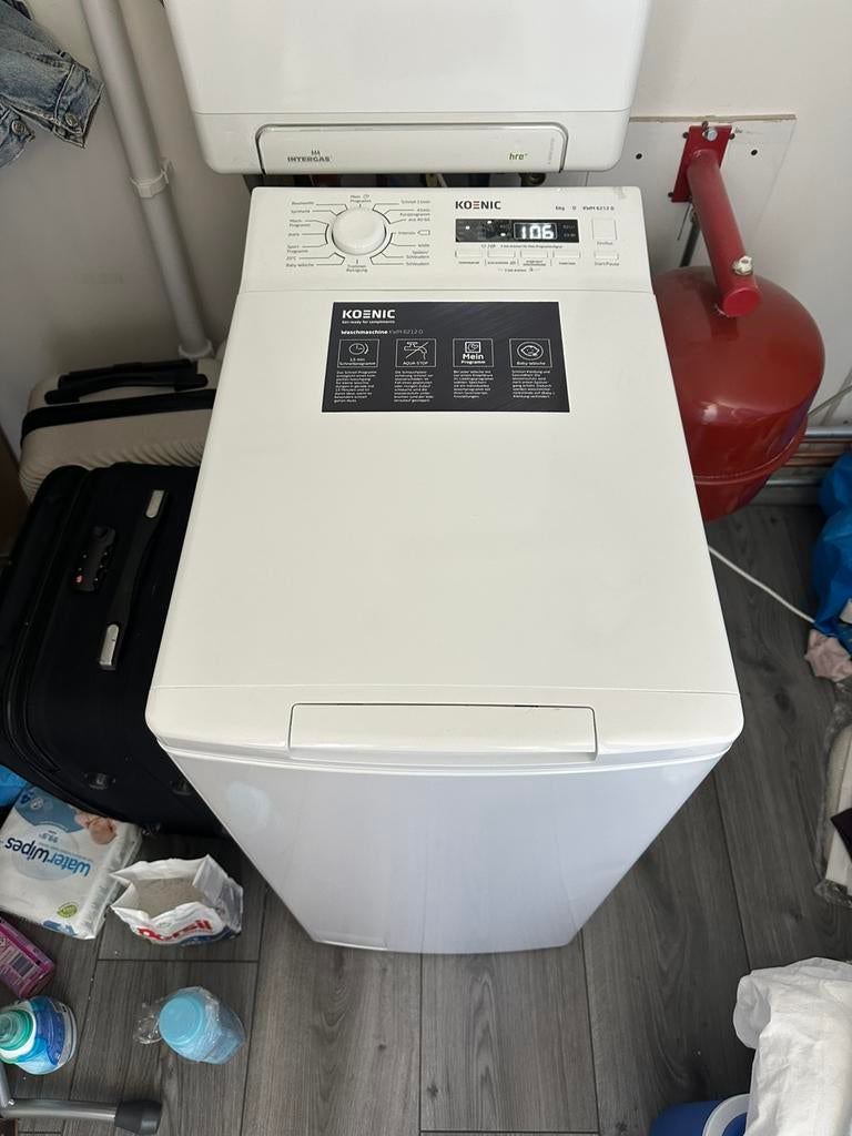 Top load washing machine KOENIC KWM6212D, Ophalen, Zo goed als nieuw, 1200 tot 1600 toeren