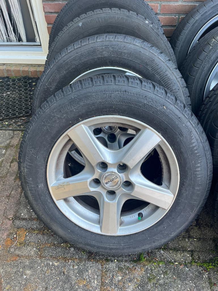 aluminium velgen 5x100 met winterbanden zeer veel profiel, Auto-onderdelen, Banden en Velgen, Ophalen, Gebruikt, 15 inch, Banden en Velgen