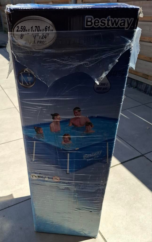 ZWEMBAD COMPLEET, Tuin en Terras, Zwembaden, Ophalen, Opzetzwembad, Rechthoekig, Minder dan 80 cm