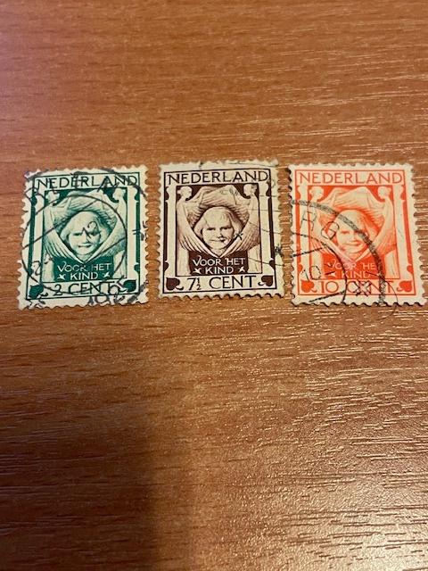 NVPH 141/3 Kinderzegels, Postzegels en Munten, Ophalen of Verzenden, Gestempeld