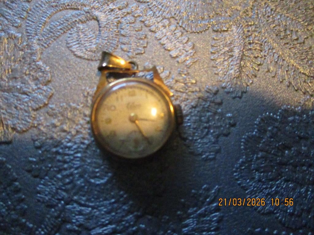 gouden  horloge  18 k diameter  2 cm, Ophalen of Verzenden, Goud