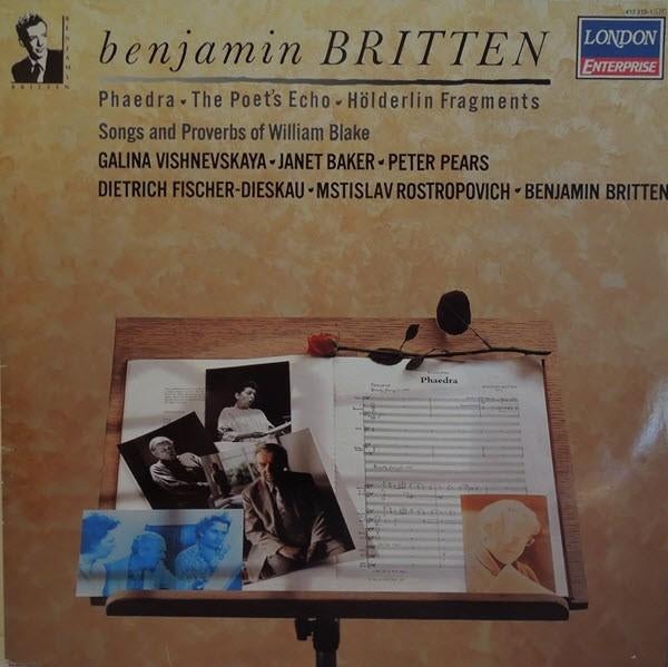 LP - Benjamin Britten - Galina Vishnevskaya - Rostropovich, Ophalen of Verzenden, Zo goed als nieuw, 12 inch