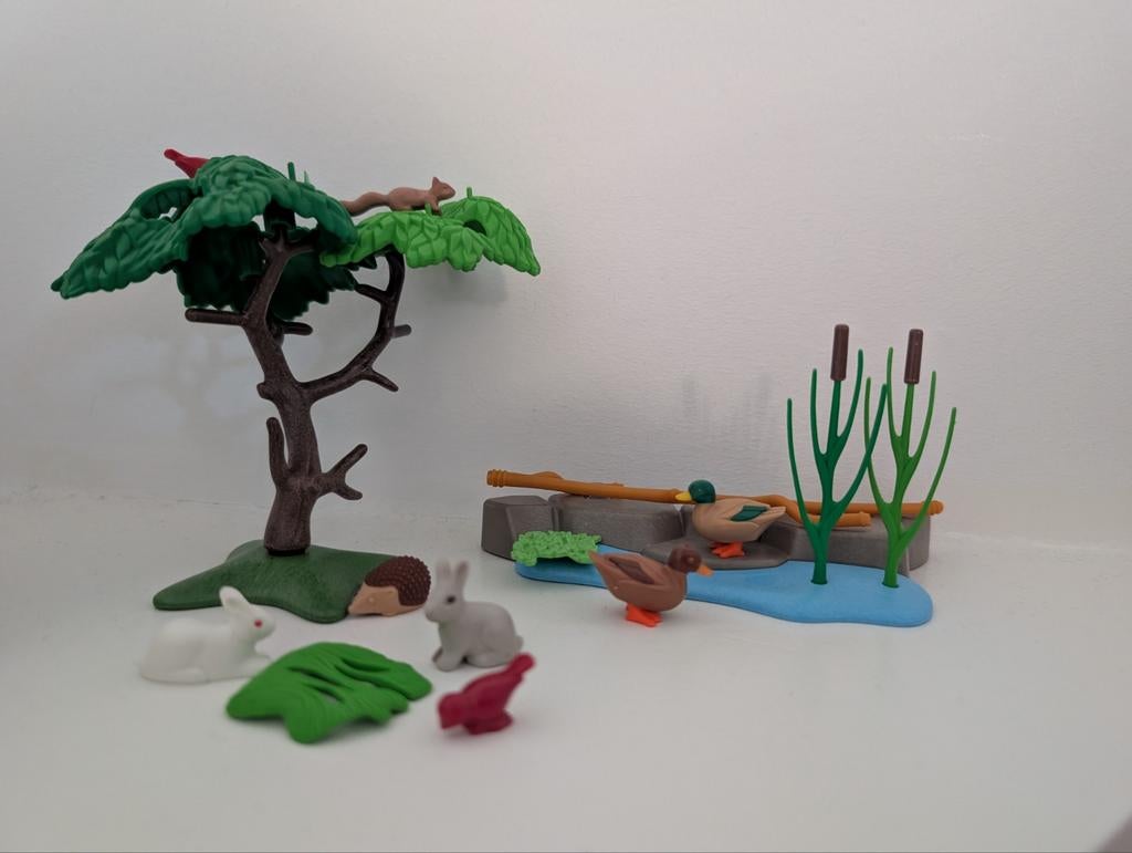 Playmobil vijver met eenden, boom en konijnen, Ophalen of Verzenden, Nieuw, Complete set