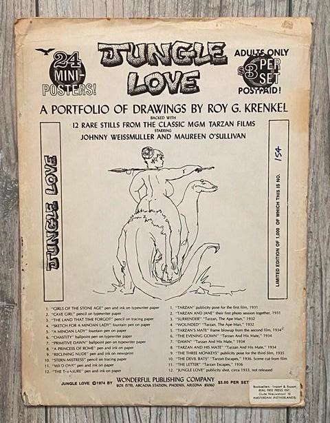 Roy G. Krenkel Portfolio/drawings & stills Weissmuller films, Ophalen of Verzenden, Gebruikt, Film, Foto of Kaart