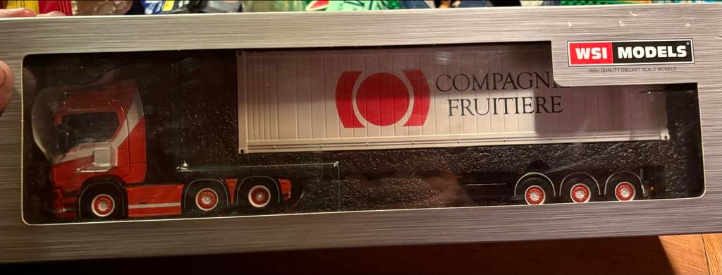 Scania R Highline wsi Kleinjan met containertrailer, 1:50 of kleiner, Zo goed als nieuw, Truck, Ophalen