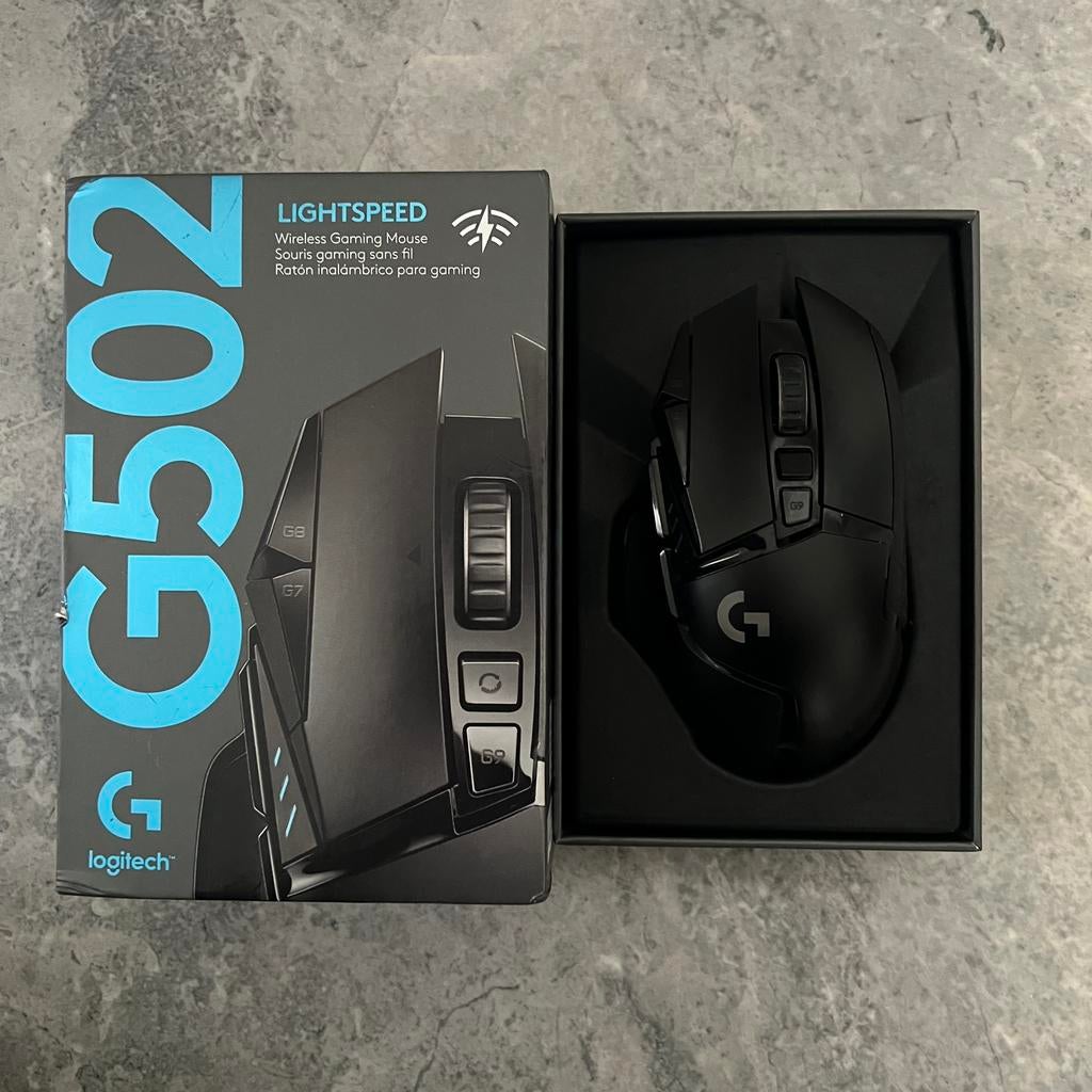 Logitech G502 Lightspeed Wireless Gaming Mouse, Computers en Software, Muizen, Ophalen of Verzenden, Zo goed als nieuw