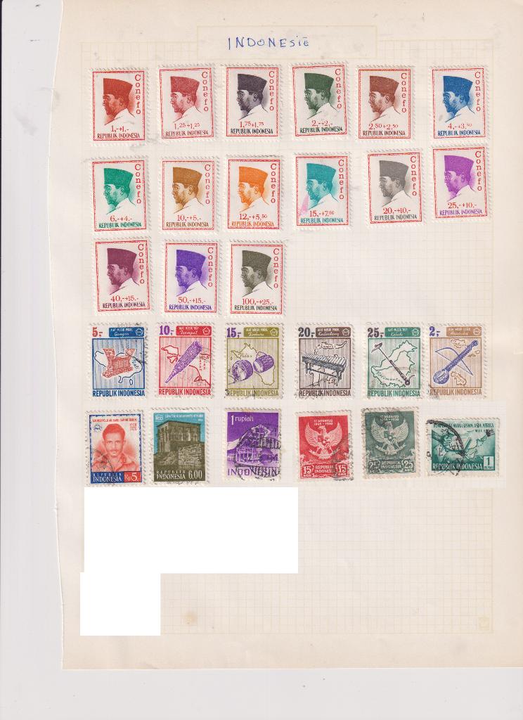 Indonesie Diverse zegels 2, o.a. President Soekarno, Verzenden, Gestempeld, Overige thema's