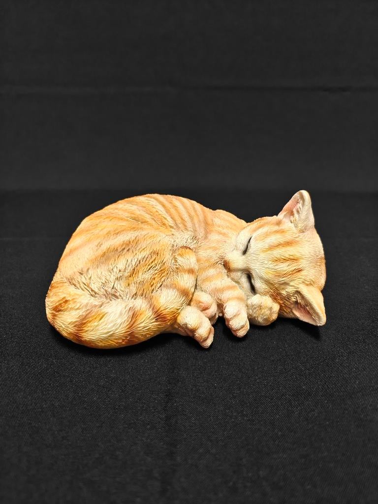 Slapende rode kat, kitten Kater. Rood, Verzamelen, Beelden en Beeldjes, Nieuw, Dier, Ophalen of Verzenden