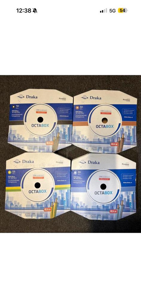 Draka draad NIEUW, Ophalen of Verzenden, Zo goed als nieuw, Kabel of Snoer