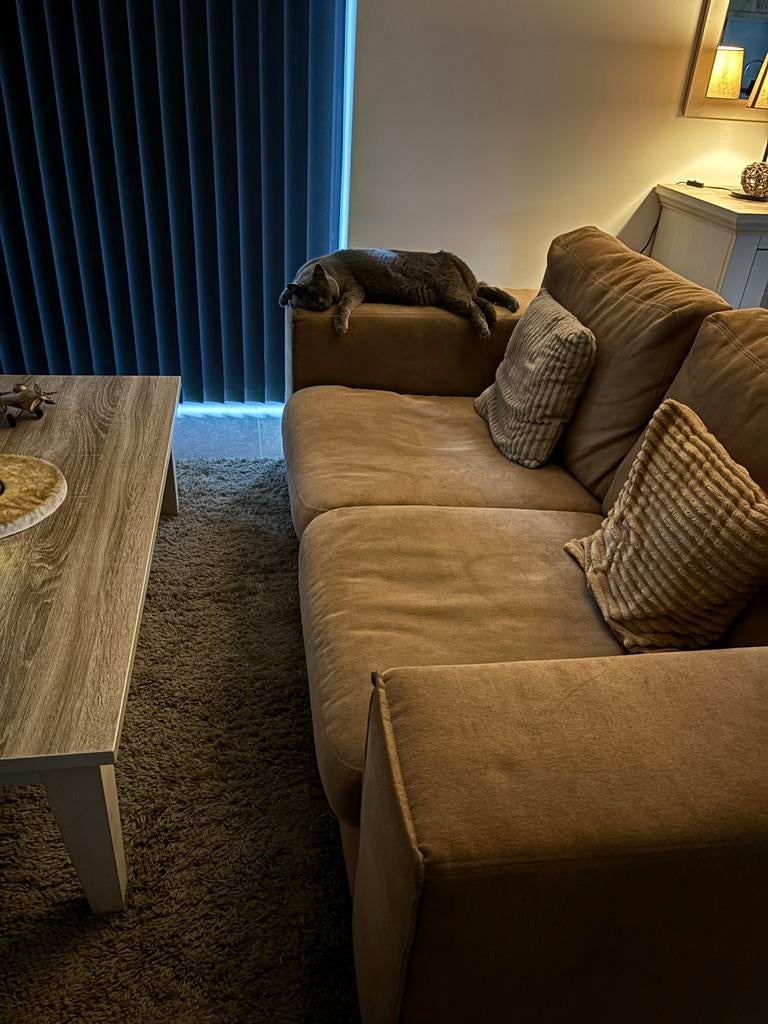 Comfortabele salon in zeer goede staat - kussens wasbaar, Huis en Inrichting, Banken | Bankstellen, Ophalen, Driepersoons, 75 tot 100 cm