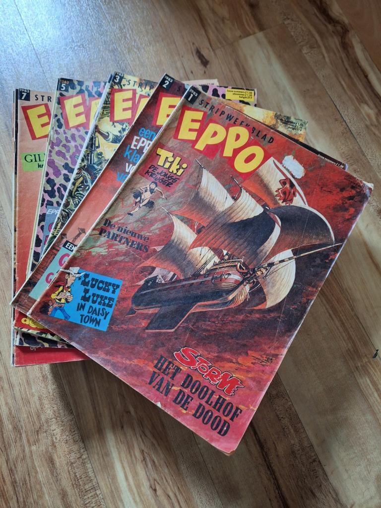 52x Eppo Stripweekblad 1983 ., Boeken, Stripboeken, Gelezen, Meerdere stripboeken, Ophalen of Verzenden