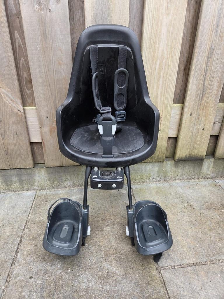 Bobike Mini One Voorzitje Zwart, Fietsen en Brommers, Ophalen, Voorzitje, Bobike, Gebruikt