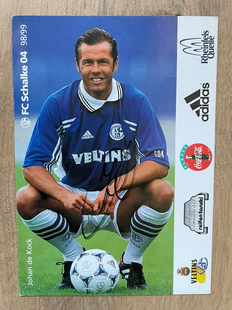 Fotokaart Johan de Kock (Schalke 04) + handtekening, Verzamelen, Sportartikelen en Voetbal, Ophalen of Verzenden, Nieuw, F.C. Utrecht