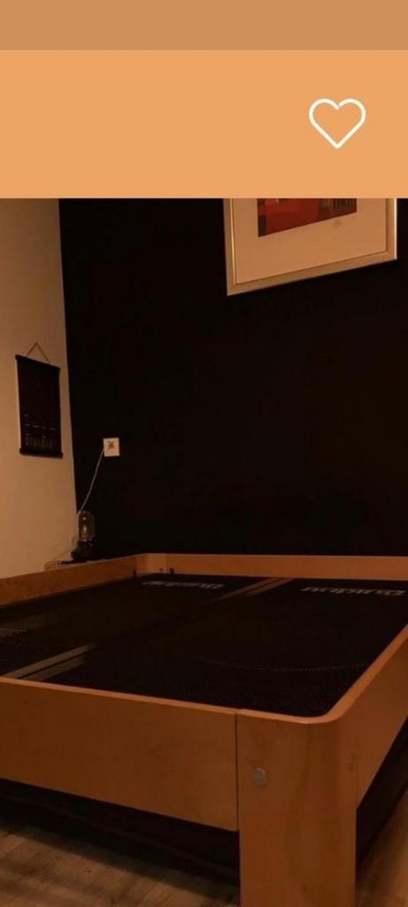 Auping 140x200 beuk houtkleur  met flake spiraal 2x 70x200, Ophalen of Verzenden, Keu of Ballen