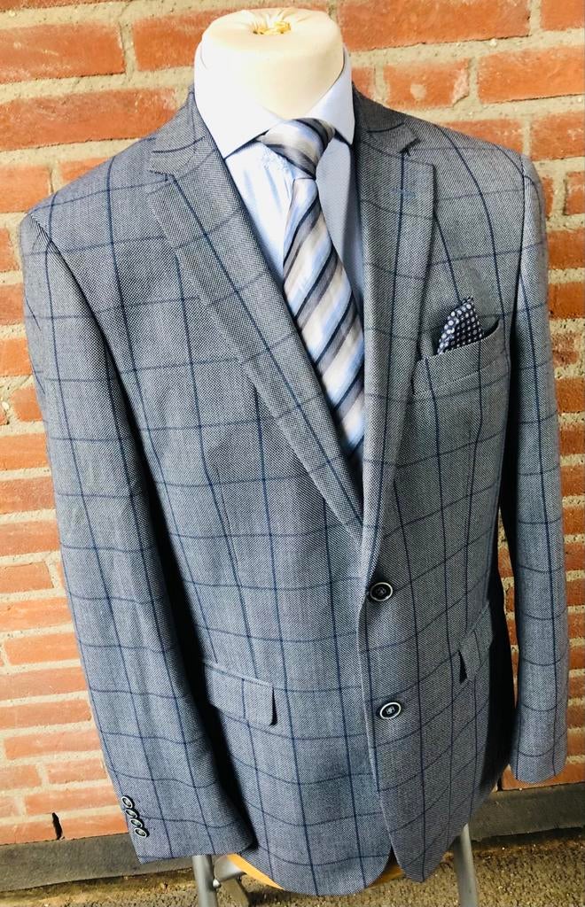 Bartlett m Adam 1 wollen blazer/ jasje met ruitpatroon Mt 52, Ophalen of Verzenden, Zo goed als nieuw, Maat 52/54 (L), Grijs