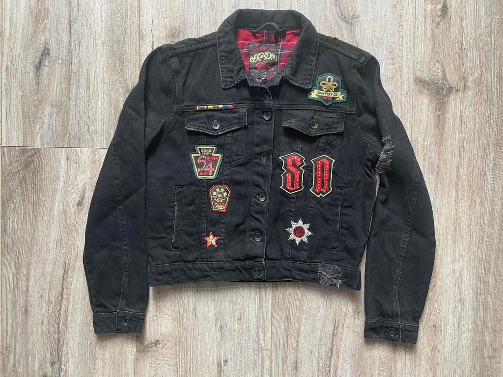 Nieuw Superdry dames spijkerjas zwart 40, Ophalen of Verzenden, Nieuw, Maat 38/40 (M), Zwart