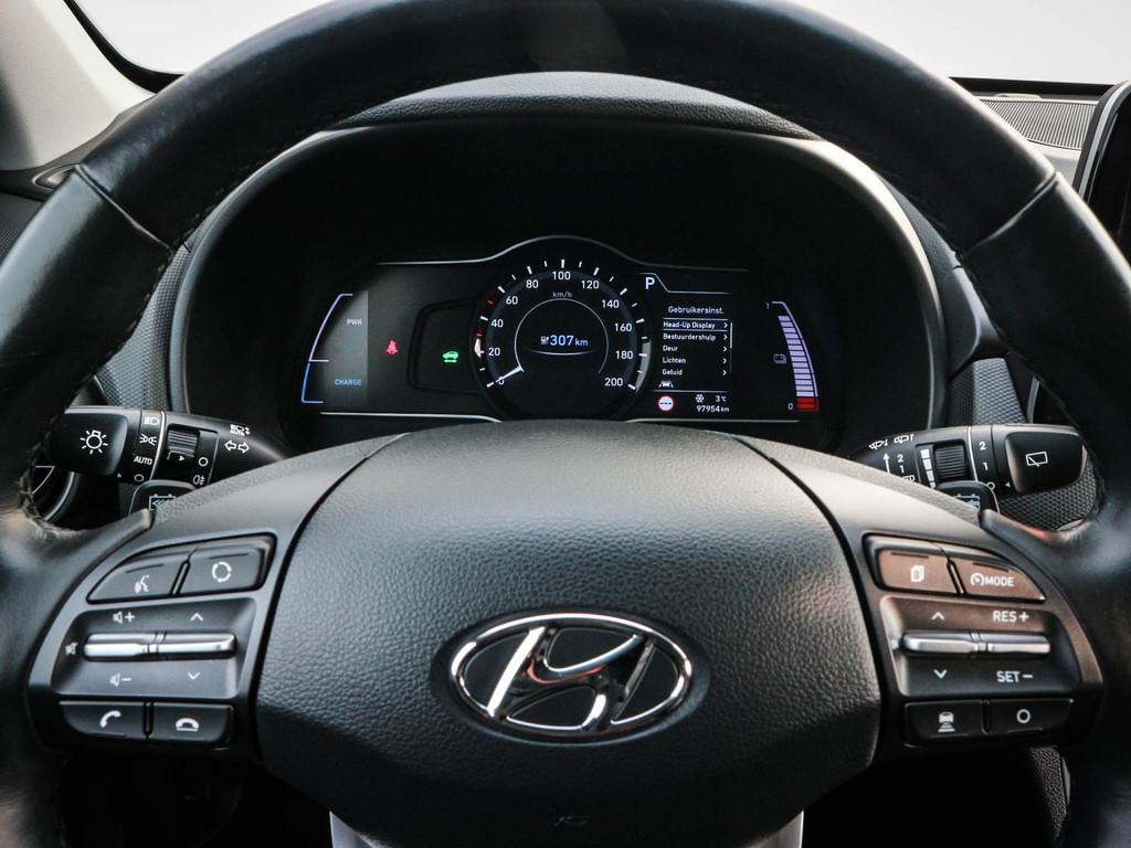 Hyundai KONA EV Premium 64 kWh | Clima | Navi | Cruise | Lee, Adaptive Cruise Control, Gebruikt, Zwart, Blauw