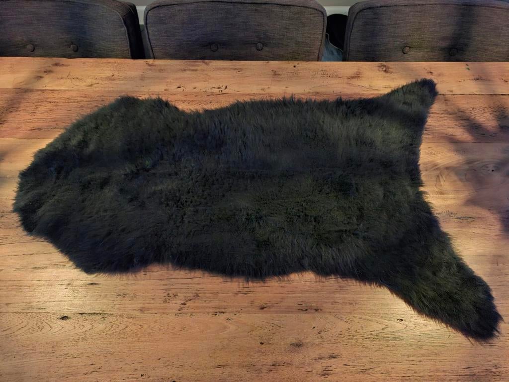 Nieuw: zwart schapenvel,schapenhuid, schapenvacht, Ophalen of Verzenden, Nieuw