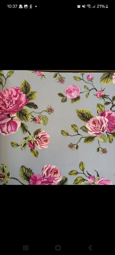 Eijffinger Rozen Behang - Romantisch Bloemenpatroon, Ophalen of Verzenden, Minder dan 10 m², Groen, Romantisch, Klassiek, Bloemen