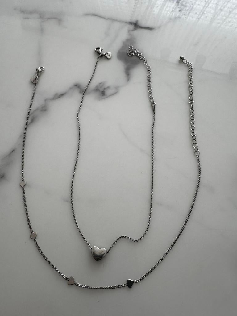 Ketting dames zilveren, Sieraden, Tassen en Uiterlijk, Ophalen of Verzenden, Zo goed als nieuw, Zilver